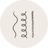 Icon mit Linien und verschiedenen Lockenmustern