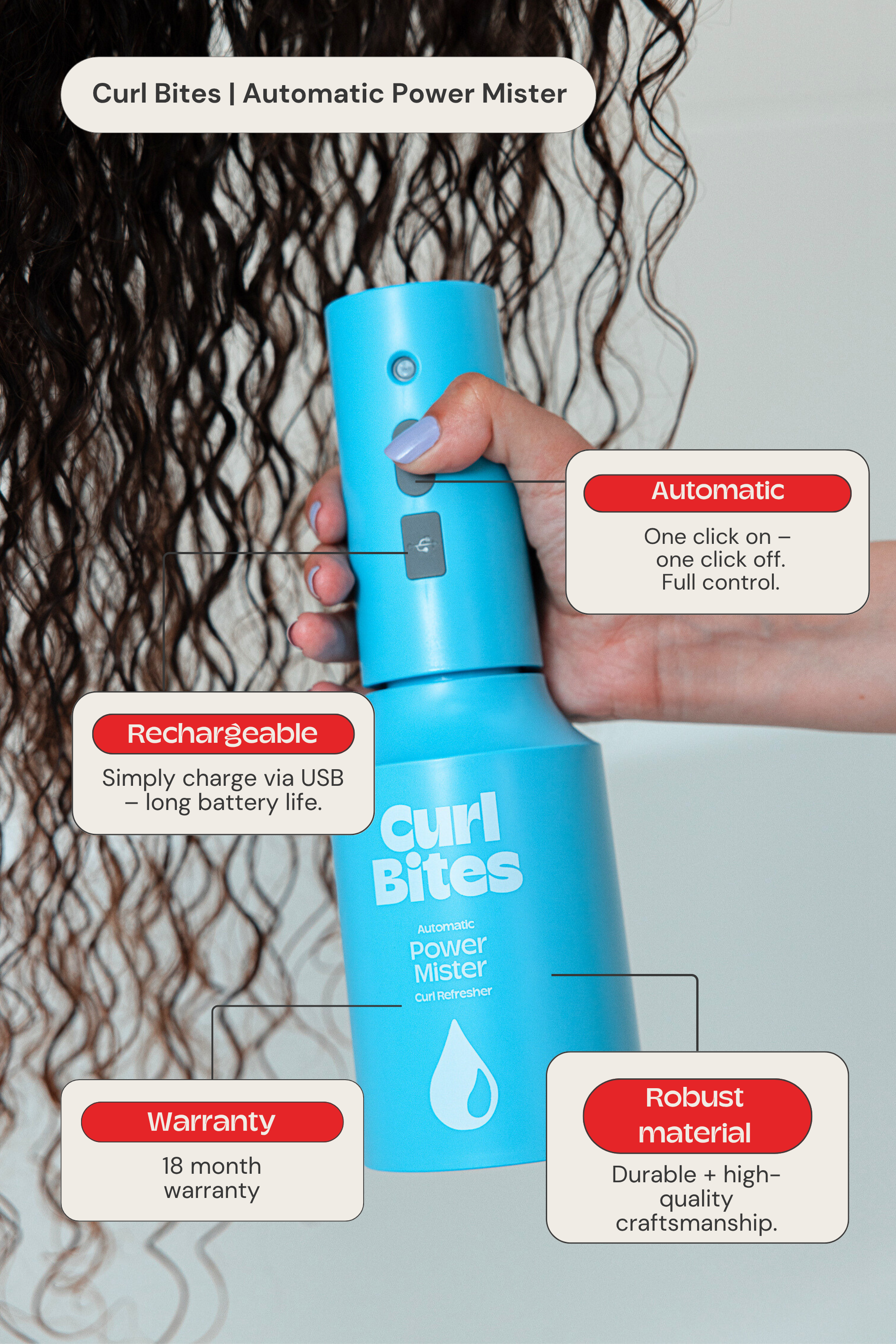 Curl Bites | Automatic Power-Mister | Curl Refresher