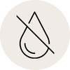 Icon mit durchgestrichenem Tropfen