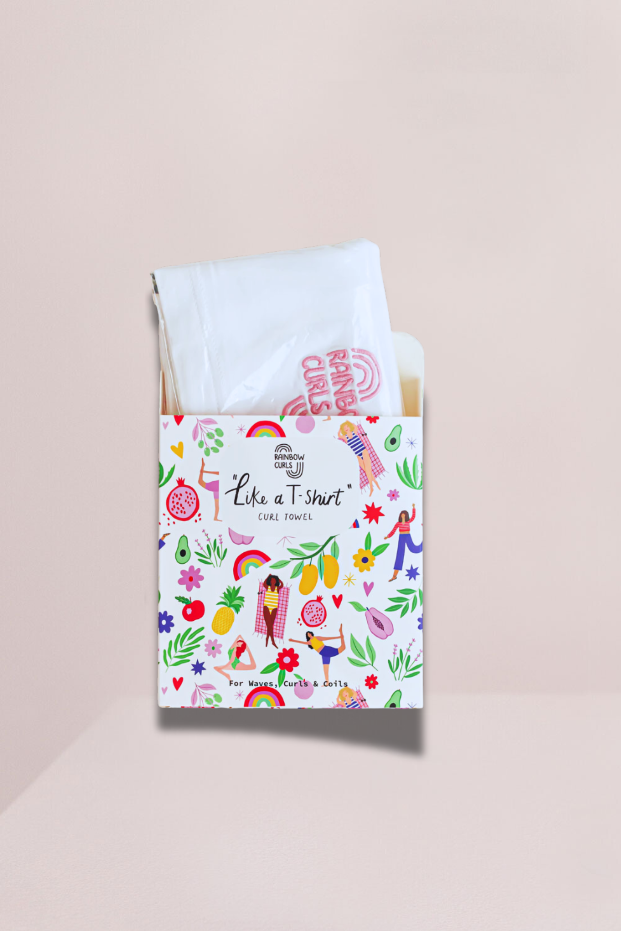 Rainbow Curls | Like a T-shirt Locken Handtuch /100cm x 70cm