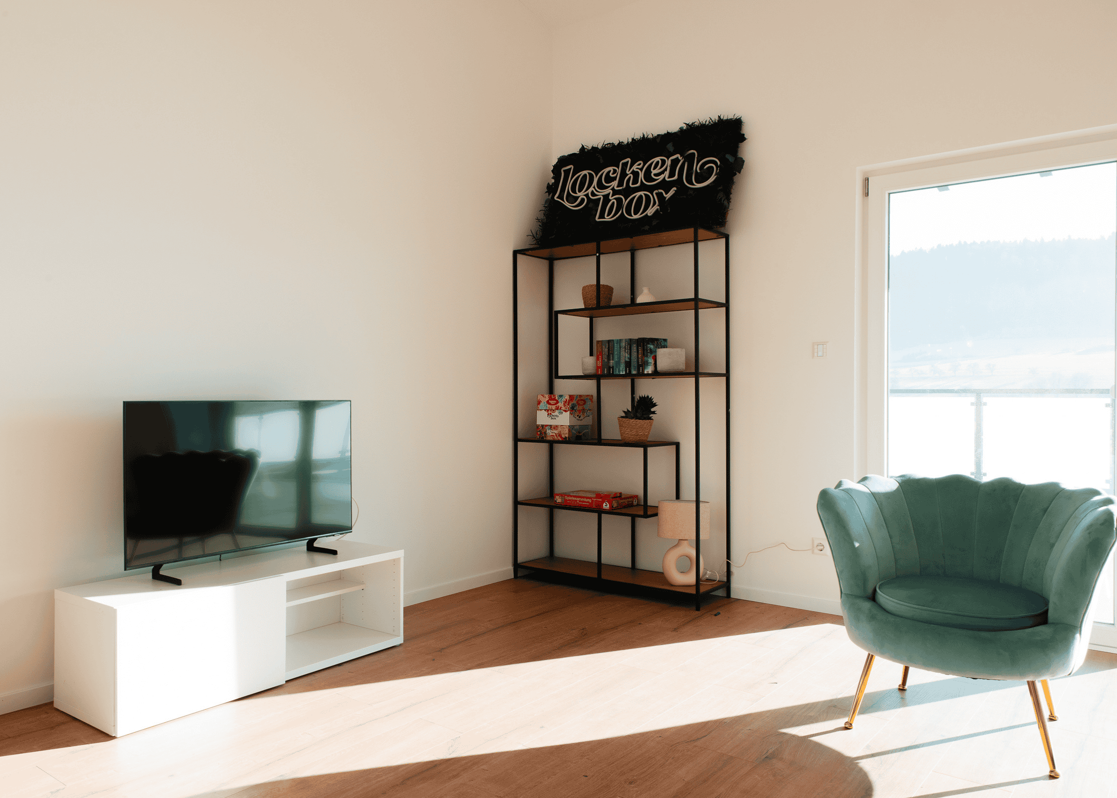 Ausschnitt des Curl Bites Wohnzimmers