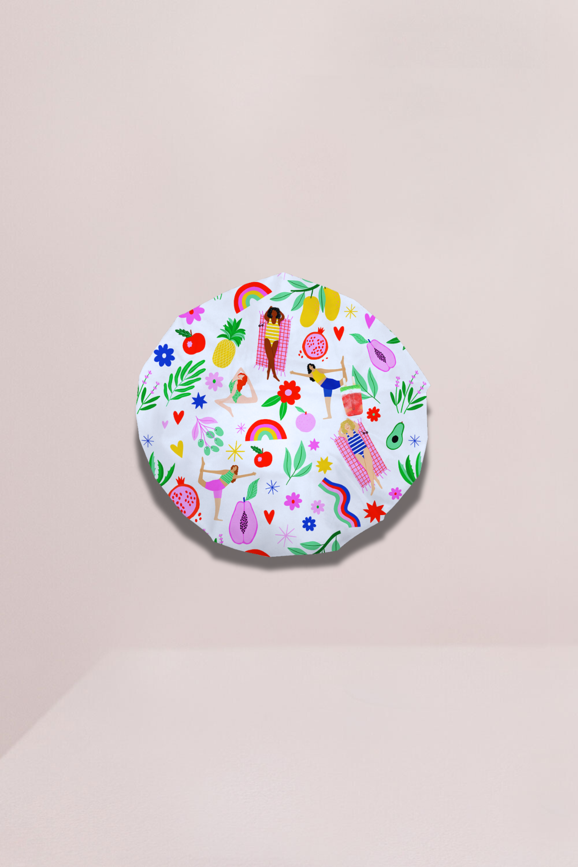 Rainbow Curls | Curly Hair Shower Cap